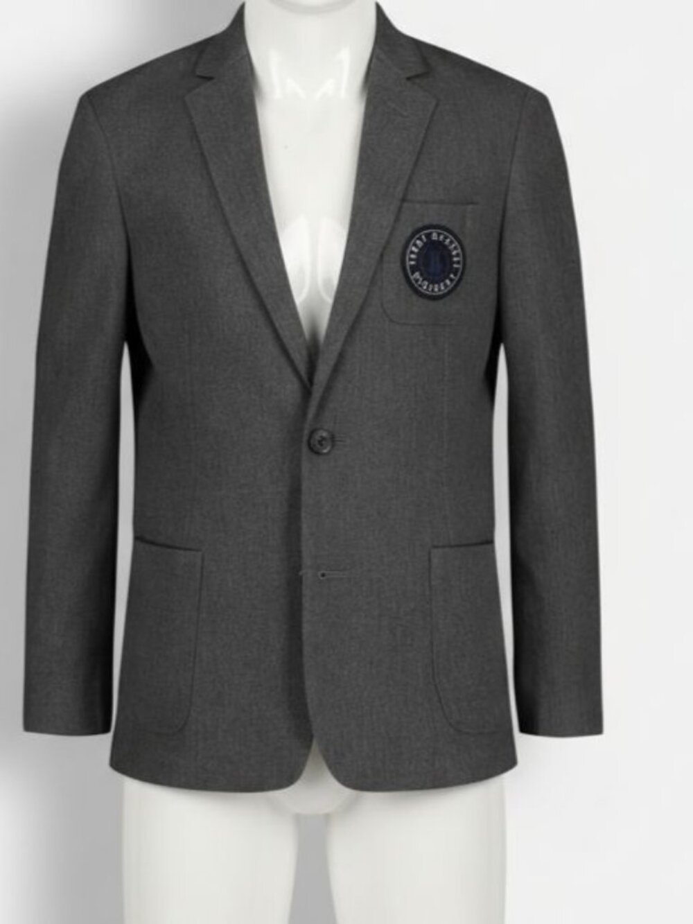 Tommy Hilfiger Kids Boys Gray Stretch Heather Twill Jacket Size 16